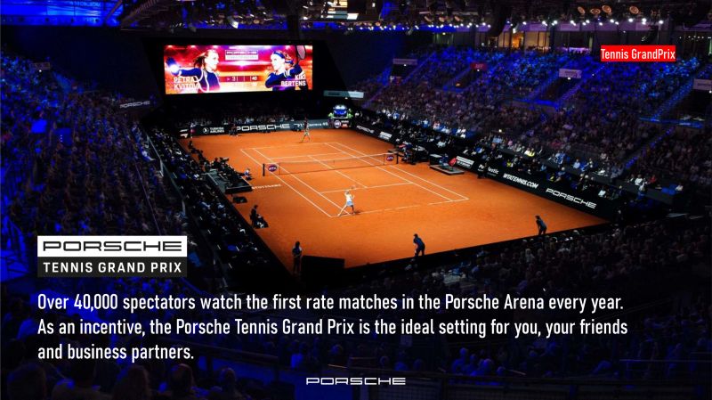 Slide: Porsche Tennis Grand Prix arena from above