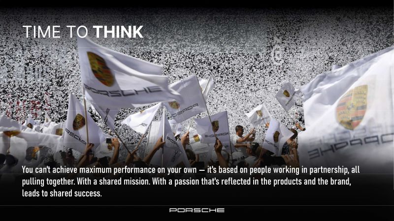 Slide: Time to think, a crowd waving white flags
