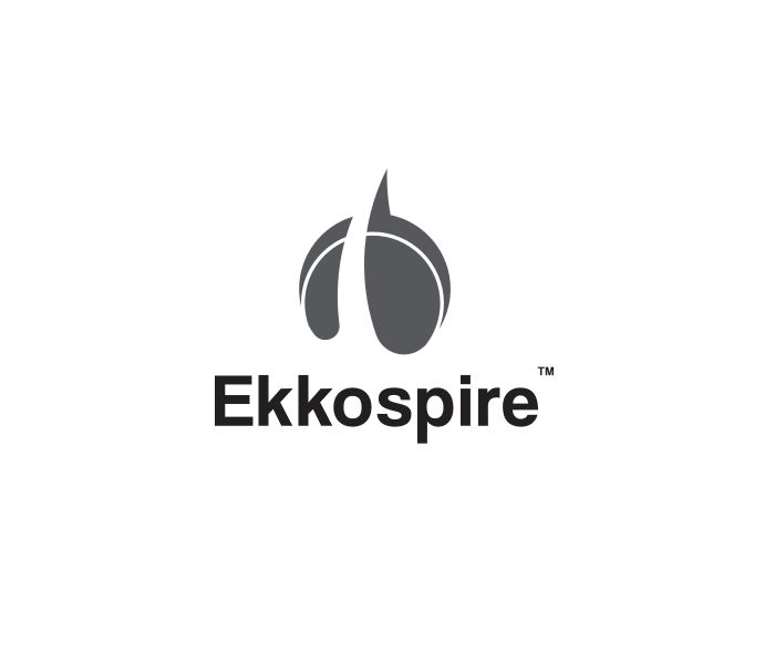 Grey Ekkospire lockup on white