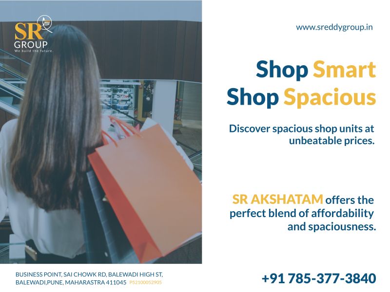 Hoarding: a shopper with bags, Shop smart, shop spacious